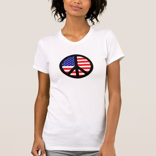 平和シンボルフラグ Tシャツ (正面)