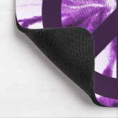 平和シンボル付き紫色の絞り染め マウスパッド (コーナー)