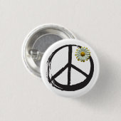 平和シンボル戦争の愛1960sサインデイジーの愛 缶バッジ (正面&裏面)