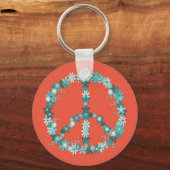 平和シンボル花の力 キーホルダー (正面)