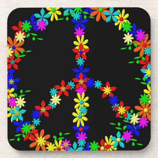 平和シンボル花の力 コースター (正面)