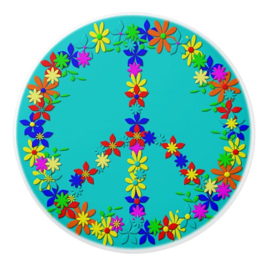 平和シンボル花の力 セラミックノブ (正面)