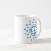 平和シンボル花 コーヒーマグカップ (正面右)