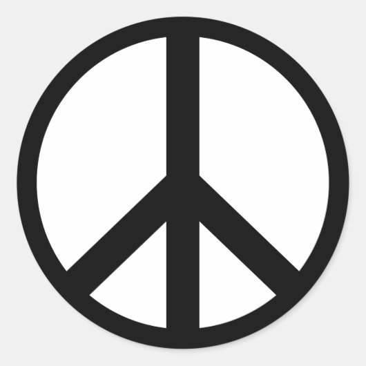 平和シンボル記号 ラウンドシール (正面)
