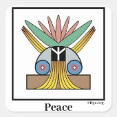 平和シンボル スクエアシール (正面)