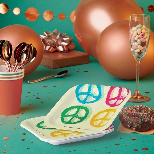 平和シンボル ペーパープレート