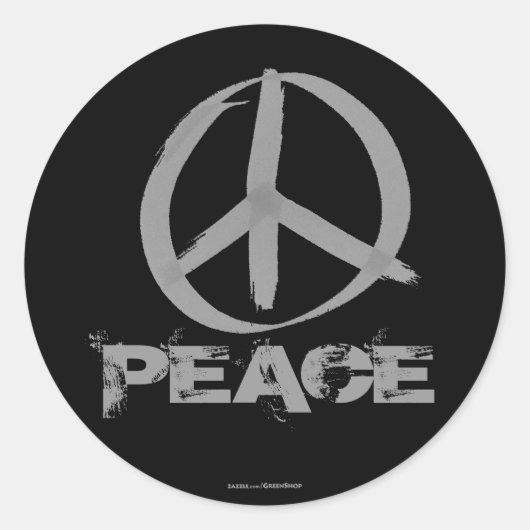 平和シンボル ラウンドシール (正面)