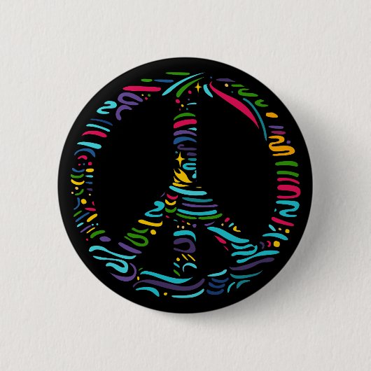 平和シンボル 缶バッジ (正面)