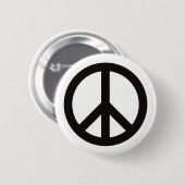 平和シンボル – 黒 缶バッジ (正面&裏面)