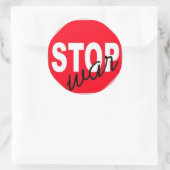 平和ストップ戦争 ラウンドシール (バッグ)