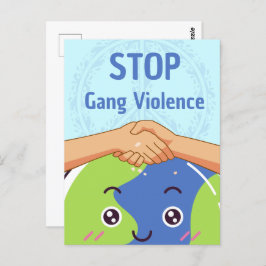 平和ストップ集団暴力握手 ポストカード