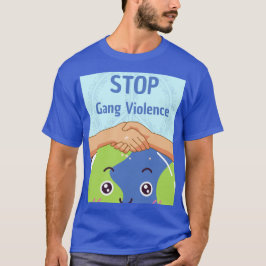 平和ストップ集団暴力握手 Tシャツ