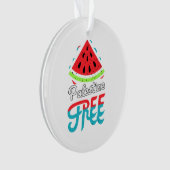 平和スライススイカフリーパレスティナ – サポート オーナメント (正面)