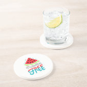 平和スライススイカフリーパレスティナ – サポート コースター (側面)