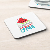 平和スライススイカフリーパレスティナ – サポート コースター (左側)