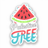 平和スライススイカフリーパレスティナ – サポート シール (正面)