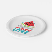 平和スライススイカフリーパレスティナ – サポート ペーパープレート (アングル)