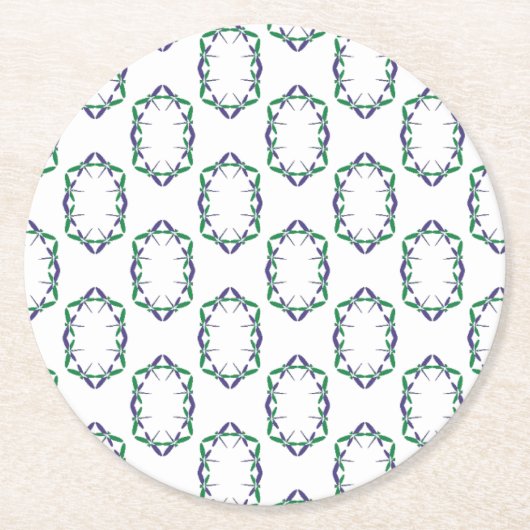 平和トンボを探すハニカム ラウンドペーパーコースター (正面)