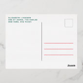 平和ハッピーホリデーとメリー書ククリスマス 箔シーズンポストカード (裏面)