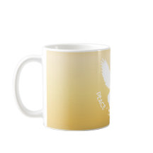 平和ハトがホワイト飛行で金ゴールドにエレガント 