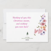 平和ハトでハートを連れてくる赤いガウンド・エンジェル  シーズンカード (裏面)