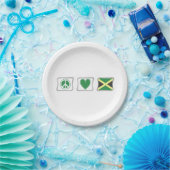 平和ハートジャマイカ紙パーティープレート ペーパープレート (パーティー)