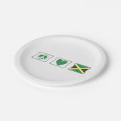 平和ハートジャマイカ紙パーティープレート ペーパープレート (アングル)