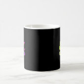 平和ハートパイ日絞り染め数理科学マット コーヒーマグカップ (中央)