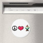 平和ハート格言冷蔵庫用マグネット マグネット (インサイチュ (食洗機))