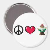 平和ハート格言冷蔵庫用マグネット マグネット (正面/裏面)