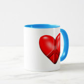 平和ハート マグカップ (正面右)