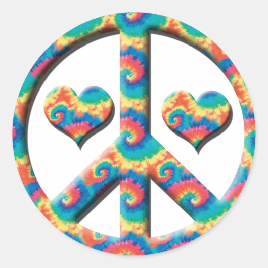 平和ハート ラウンドシール (正面)