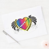 平和ハート 楕円形シール (封筒)