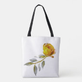 平和バラ淡い色のw'グリーンと離れ金ゴールド結婚ズ トートバッグ (裏面)