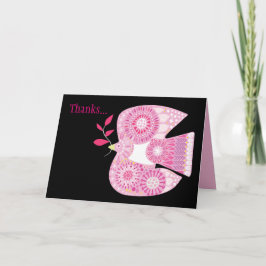 平和バルミツワーのサンキューカードのモザイク鳩 サンキューカード