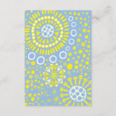 平和バルミツワーの披露宴カードのモザイク鳩 エンクロージャーカード (裏面)