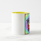 平和パグの虹のマグ ツートーンマグカップ (中央)