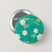 平和パターンのスーパーガール 缶バッジ (正面&裏面)