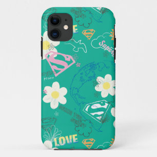 平和パターンのスーパーガール iPhone 11 ケース