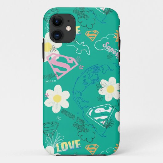 平和パターンのスーパーガール Case-Mate iPhoneケース (裏面)