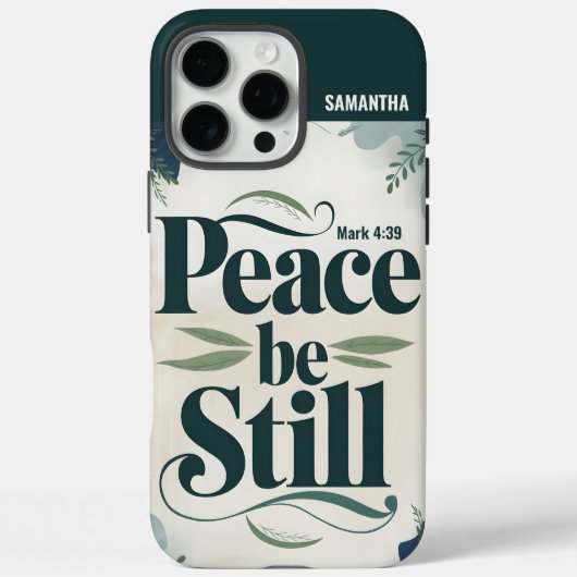 平和パーソナライズされたは未だヴィンテージクリスチャン Case-Mate iPhoneケース (裏面)