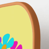 平和パーソナライズされたデイジー ピックルボールラケット (左詳細)