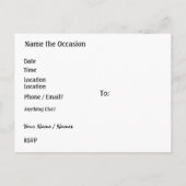 平和パーティー新年2012 インビテーションポストカード (裏面)