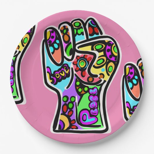 平和パーティー ペーパープレート (正面)