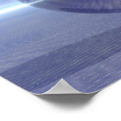 平和パープルプラネット海ラブピース調和 ポスター (角)