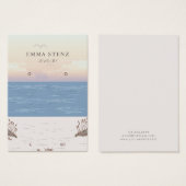 平和ビーチテーマイヤリング表示カード (正面&裏面)