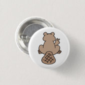平和ビーバー 缶バッジ (正面&裏面)
