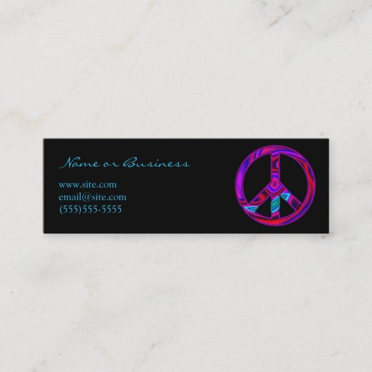 平和ファンキー記号 スキニー名刺 (正面)