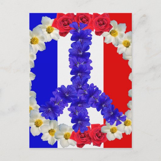 平和フランスの標識 ポストカード (正面)