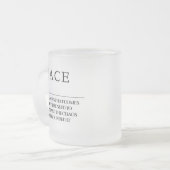 平和フロストマグカップの定義 フロストグラスマグカップ (正面左)